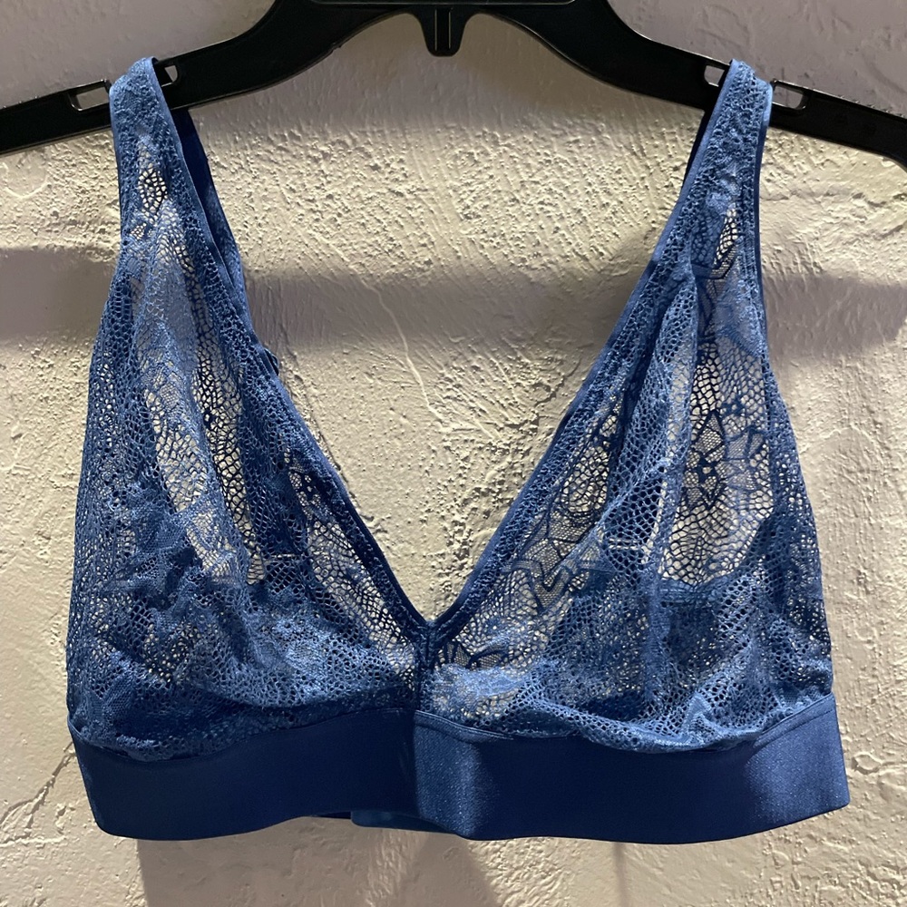 Parade Blue Lace Bralette